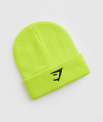 Accessories Klobouky Gymshark Sharkhead Beanie Zelene | CZ 2096ILH